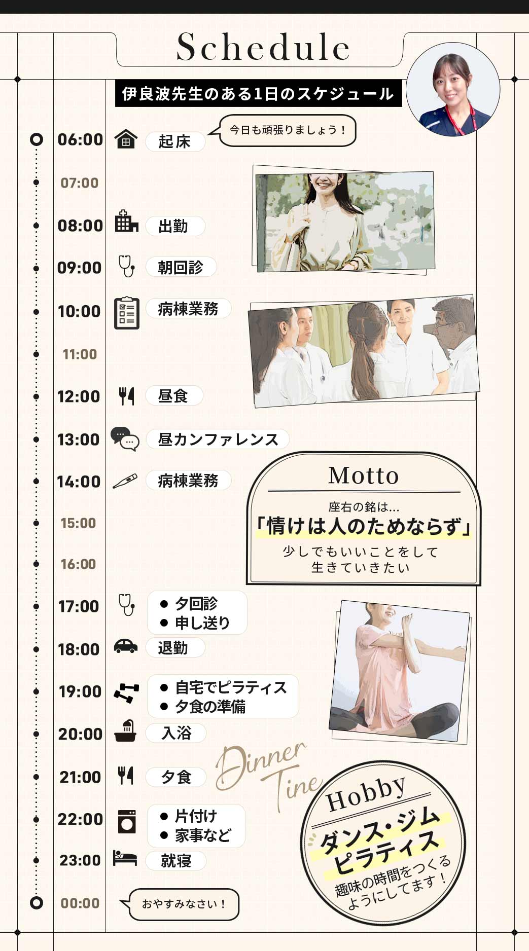 伊良波先生の一日のスケジュール