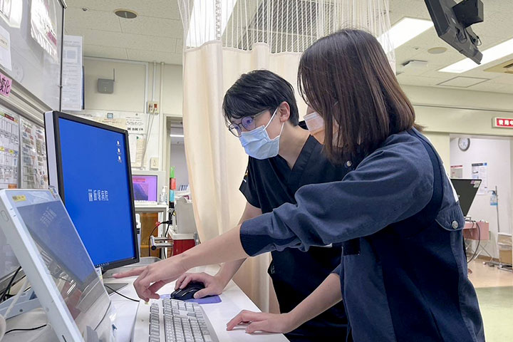 金銅先生・谷川先生の研修風景